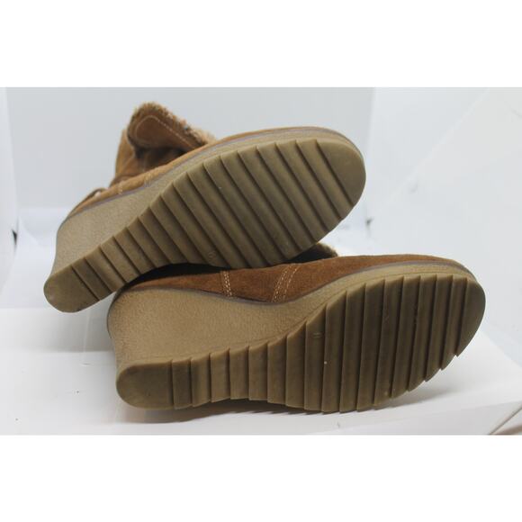 Bjorndal Brown Suede Lilly Sweater Knit Lined Ankle Boots sz 8M - Picture 5 of 5